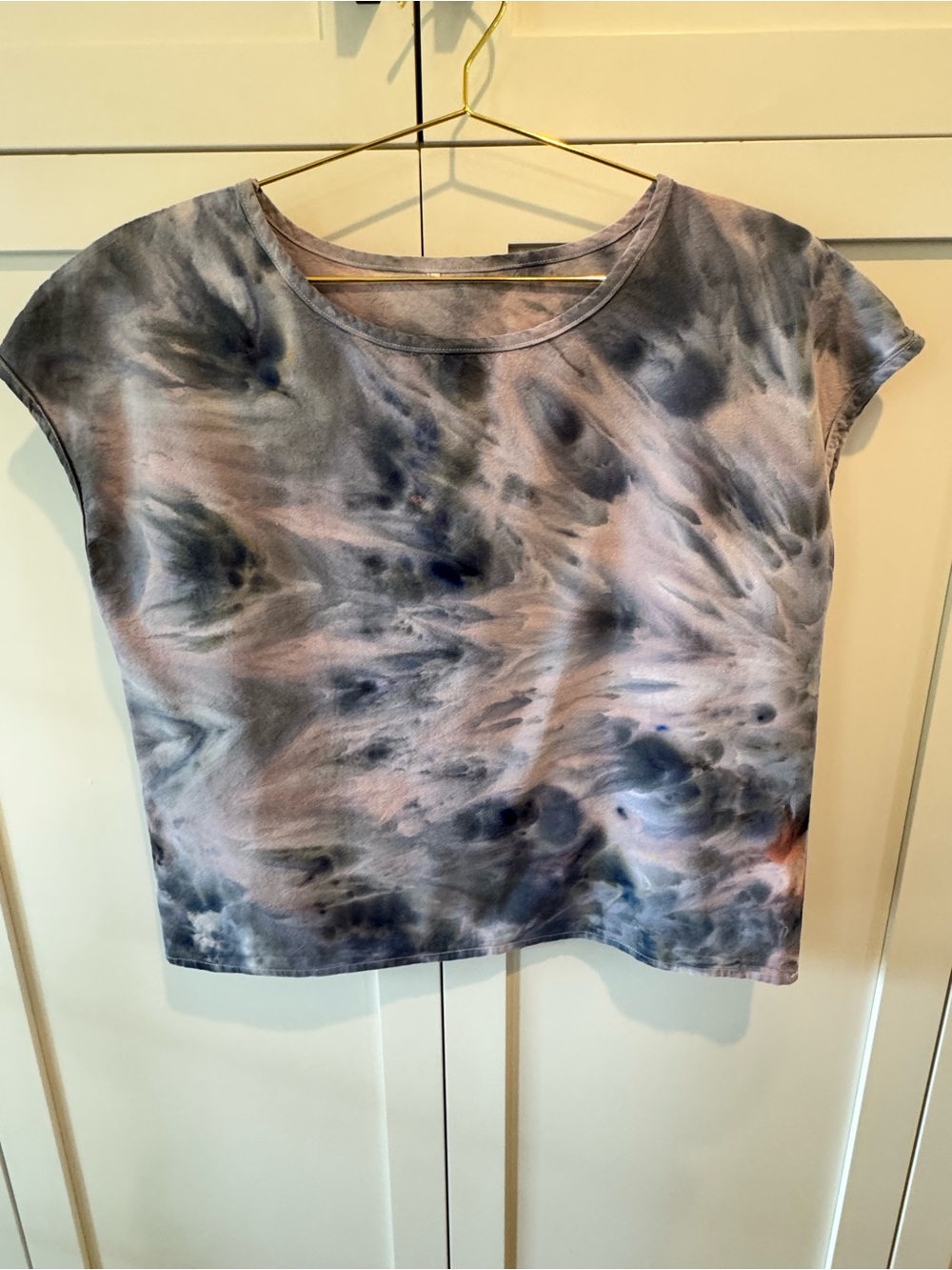 Womens Tie-Dye Short Sleeve Top